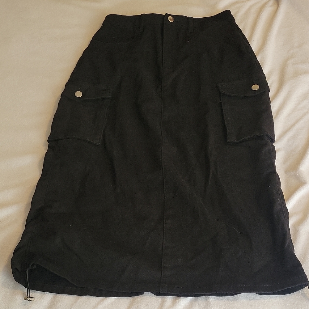 NWT CARGO SKIRT 🖤 Allegra K Black A-Line Skirt with Pockets